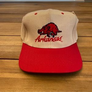 Vintage Deadstock New Arizona Razorbacks Snapback Hat Cap Two 2 Tone Distressed